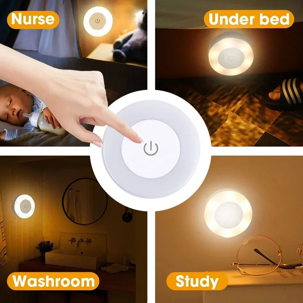 GlowBeam USB Rechargeable LED Night Light – Portable Ambient Lamp for Bedroom & Office