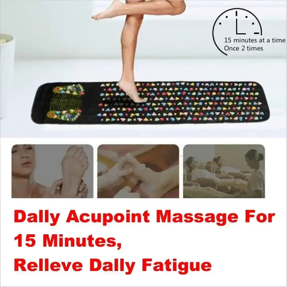 StoneStep Premium Foot Massage Pad – Finger Pressure Plate & Soft Stone Road