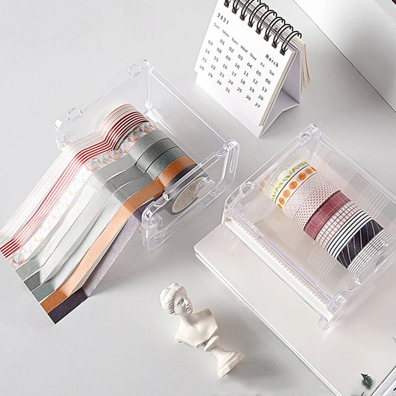 Masking Tape Cutter Washi Tape Storage Organizer Cutter Office Tape Dispenser Organizers Styles