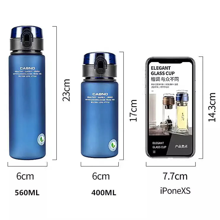 PureSip BPA-Free Leak-Proof Sports Water Bottle – 400ml / 560ml