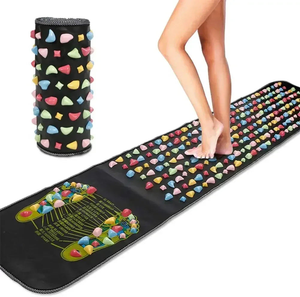 StoneStep Premium Foot Massage Pad – Finger Pressure Plate & Soft Stone Road
