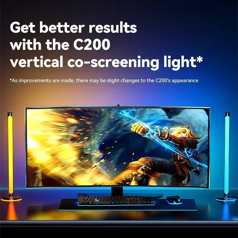 LED Sync RGB LED Strip Lights for 24-34 Inch Monitor USB-Powered Backlight Pickup Atmosphere Lights for Gaming Room Desk Decor