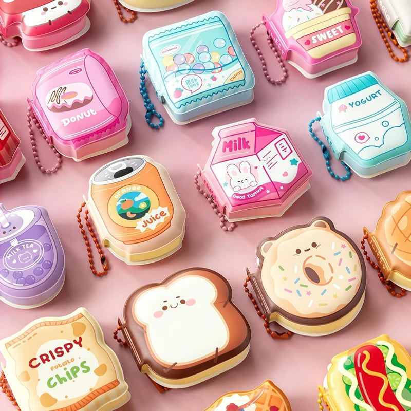 4pcs/box Stress Relief Bean Memo Pads - Mini Squeeze Fun Notepad, Pocket Memo Book, Cute Journal Stationery Set
