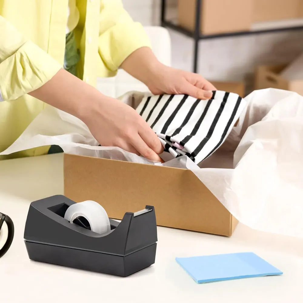 1pc black tape holder, desktop tape holder with non-slip base, suitable for office, home and school (tape not included).