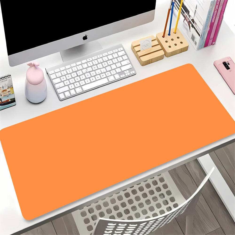 Black and White Mouse Pad Gaming Keyboard Solid Color Laptop Desk Carpet Pc Keyboard Mousepad Speed Deskmat Stitch Things Mats