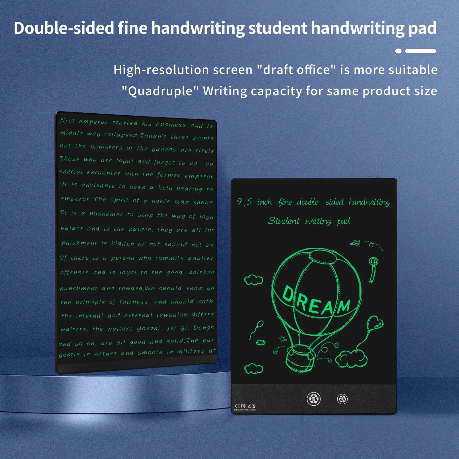 DuoWrite Double-Sided LCD Drawing Tablet – 10.5"/11.5" Kids Drawing Board