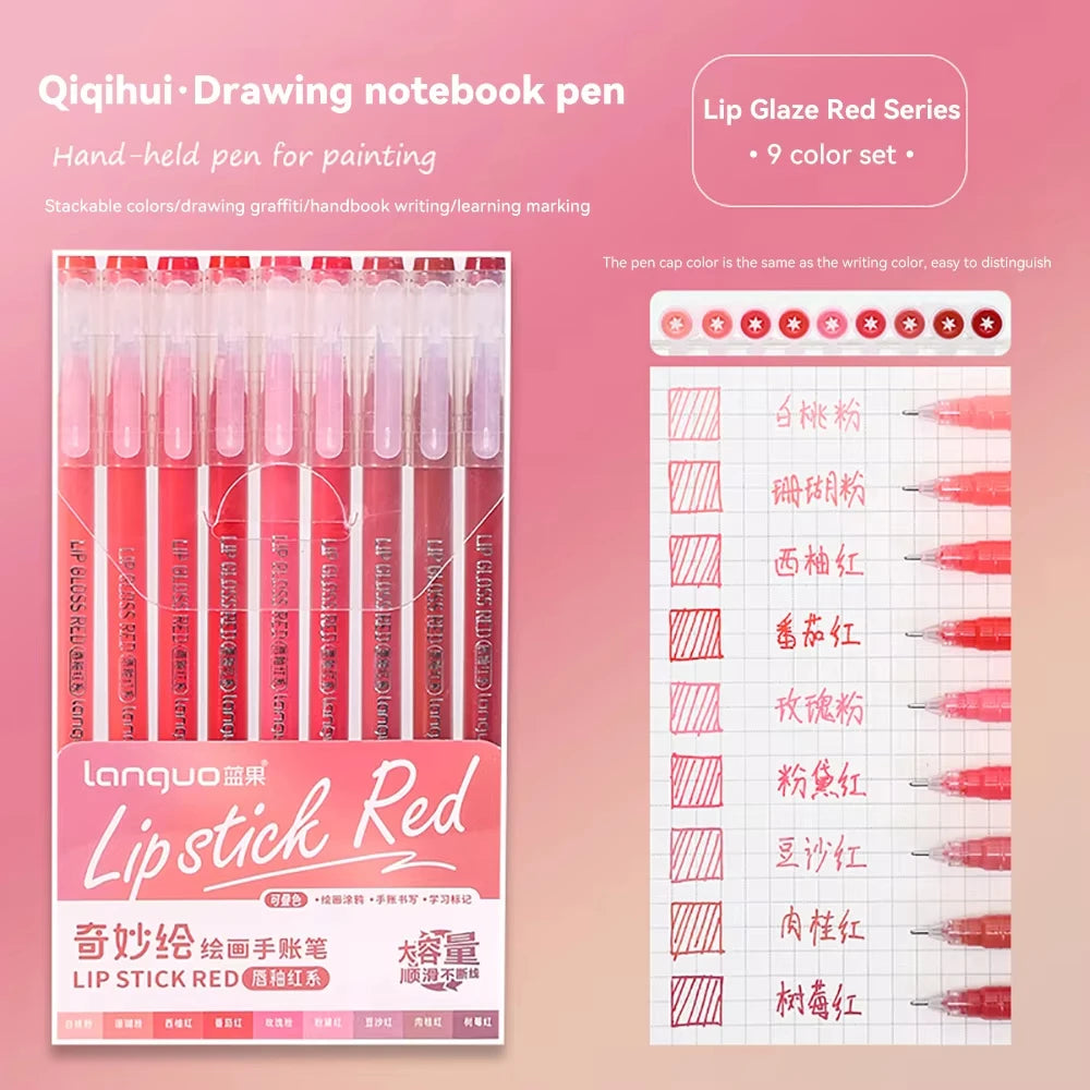 Languo 27-207 Colour Gel Pen & Marker Drawing Set – Student DIY Art Pens