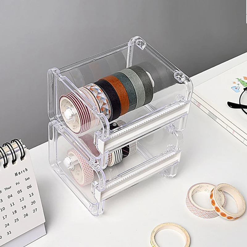 Masking Tape Cutter Washi Tape Storage Organizer Cutter Office Tape Dispenser Organizers Styles