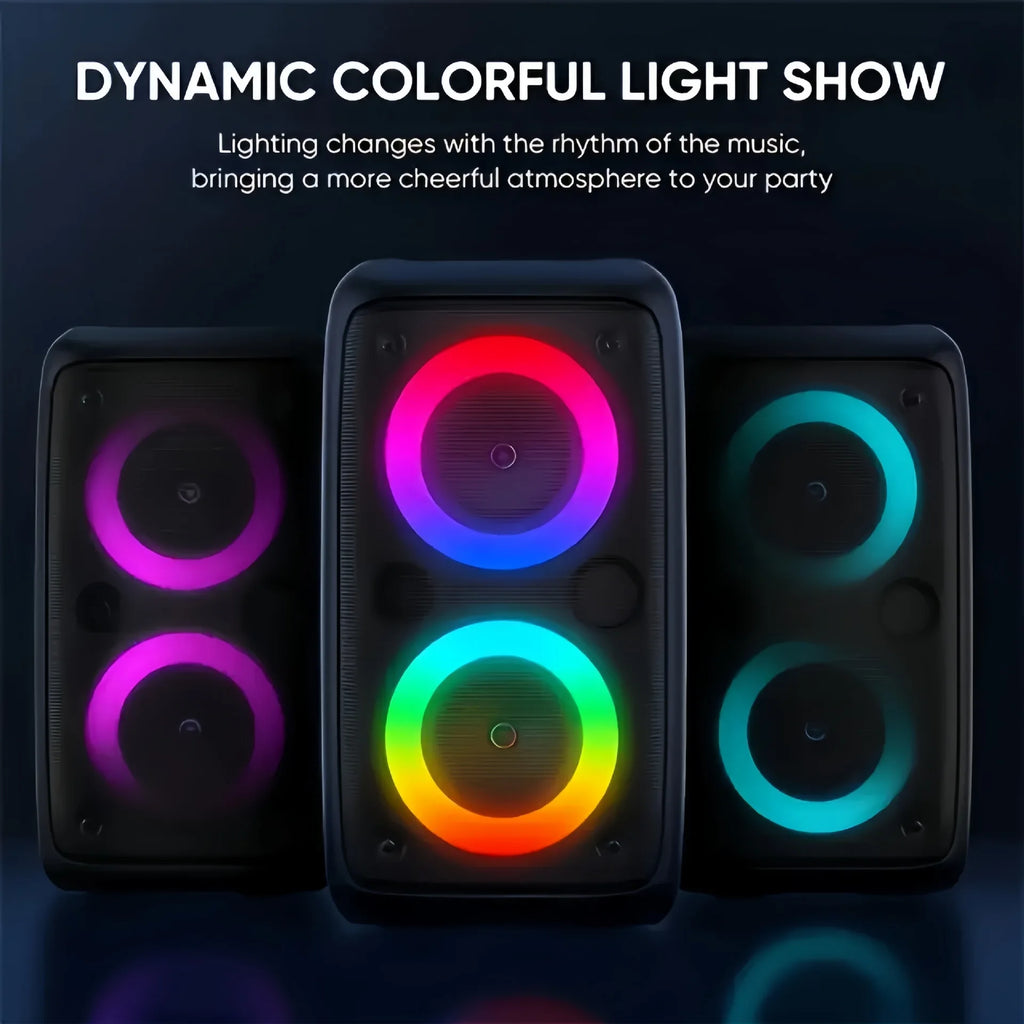 SingBox Pro – Wireless Karaoke Bluetooth Speaker with Mic, LED Party Lights, FM Radio & TWS Pairing
