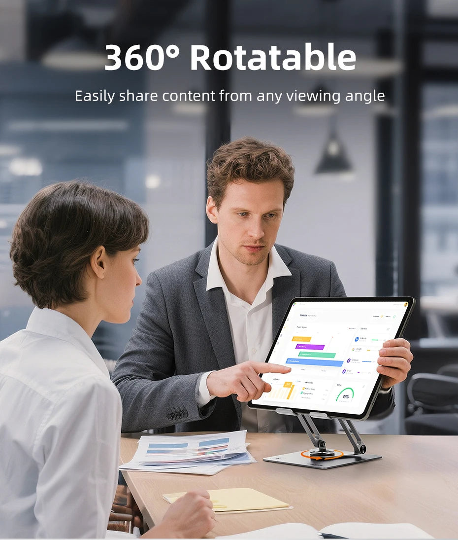 CABLETIME 360° Rotation Tablet Stand for iPad Adjustable Aluminum Foldable Desktop Stand Holder For Ipad Pro/Air/Mini Switch2 1