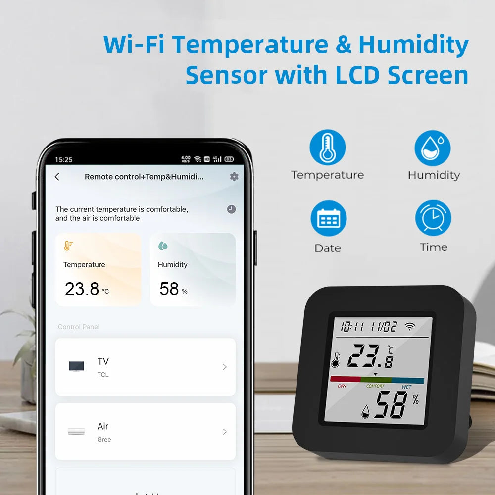 Tuya Smart Universal IR Remote – WiFi, Temperature & Humidity Sensor