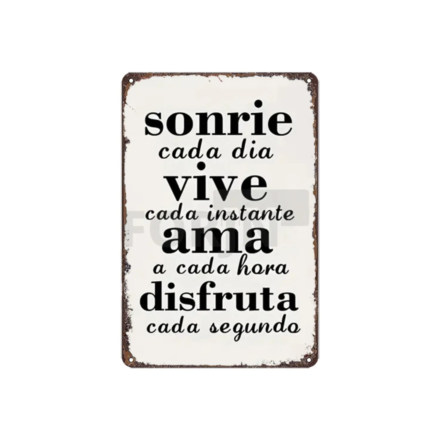 Spanish Inspirational Quote Poster,Spain Wall Art Metal Sign,Black and White Minimalist Painting,Gift for Home Room Office Decor