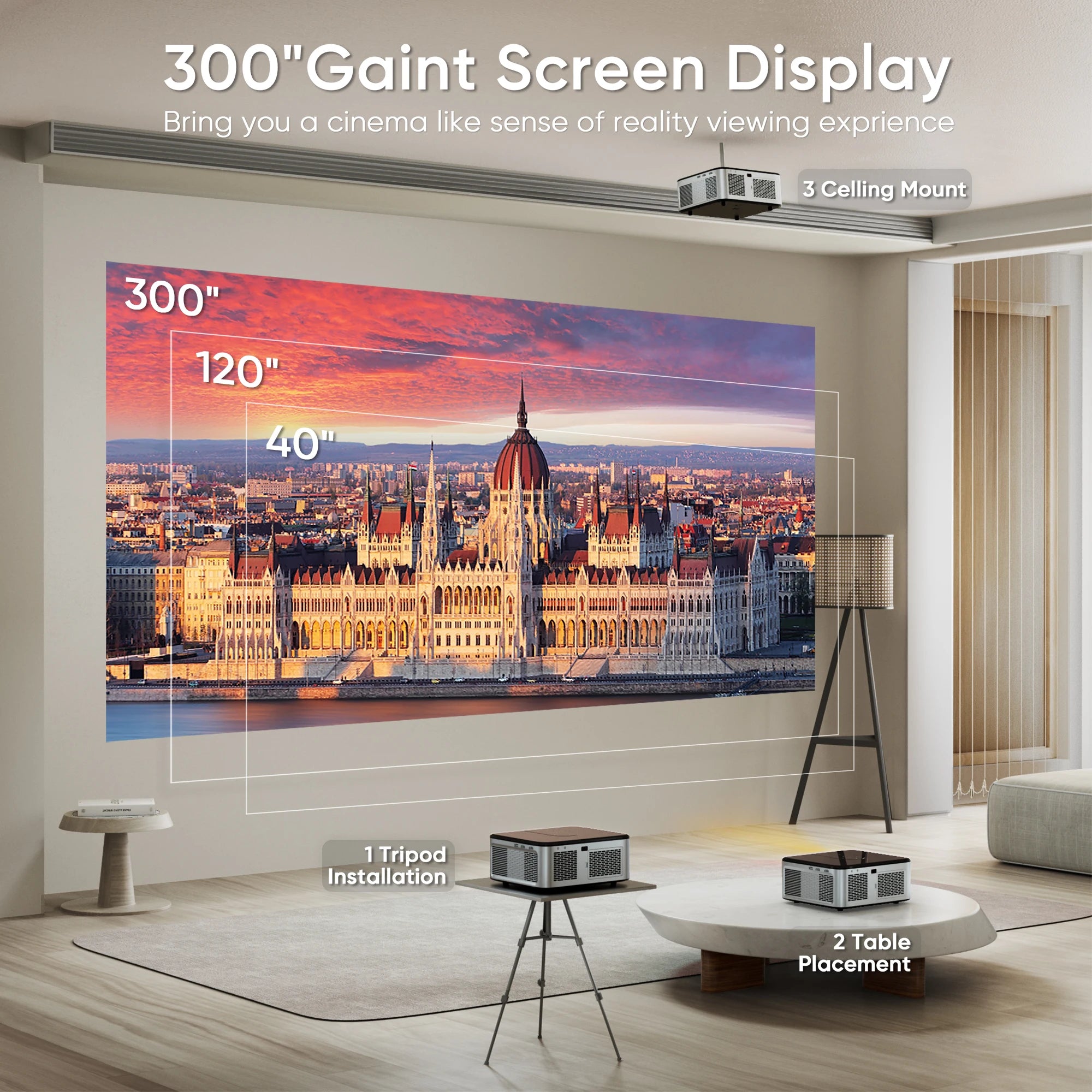 CineNova T03 Smart 4K Home Theater Projector