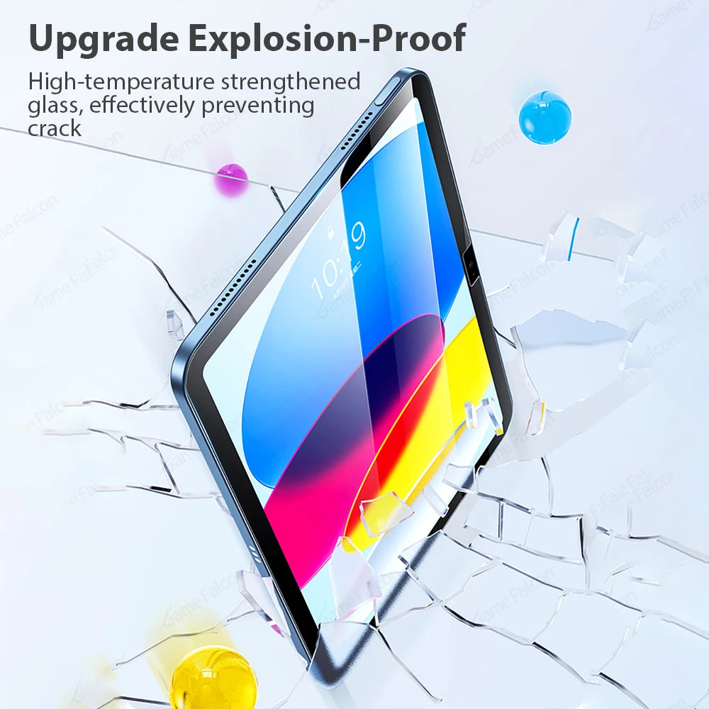 For iPad A16 Pro 13 M5 M4 12.9 10 9 9th 10th Generation Tempered Glass Screen Protector For Ipad Air 11 M2 M3 5 4 Mini 6 7 Film