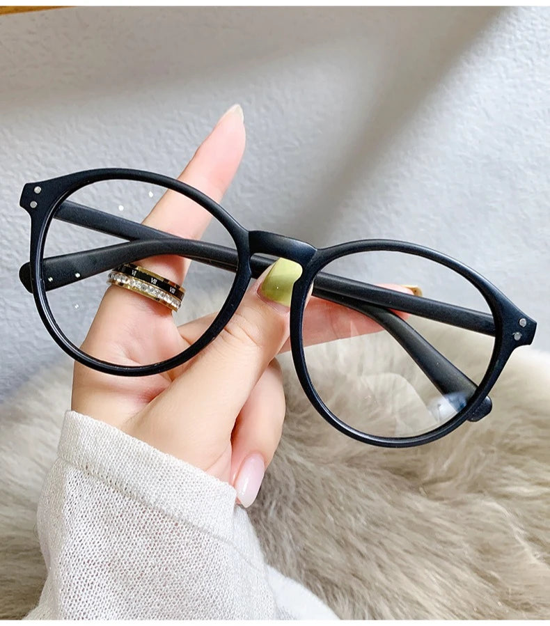 Retro Round Blue Light Blocking Glasses – Prescription Ready Myopia Eyewear (0 to -600) | Ultra-Light Unisex Frames
