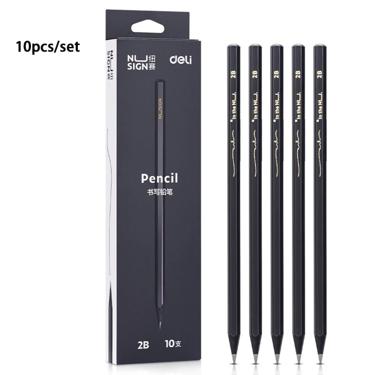ClassicHB 10-Pack 2B/HB Wooden Pencils – Standard Writing & Sketching Pencils