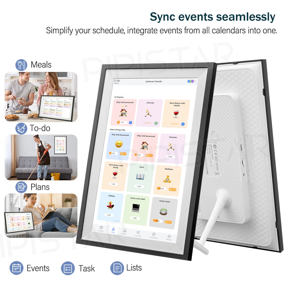 FamilyBoard 15.6" WiFi Smart Digital Calendar & Chore Chart – HD Touchscreen Family Planner