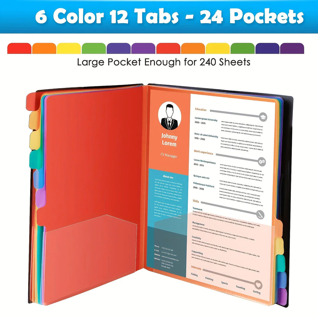 MonthlyFile A4 Colour-Coded Folder with Monthly Dividers – Document Organiser