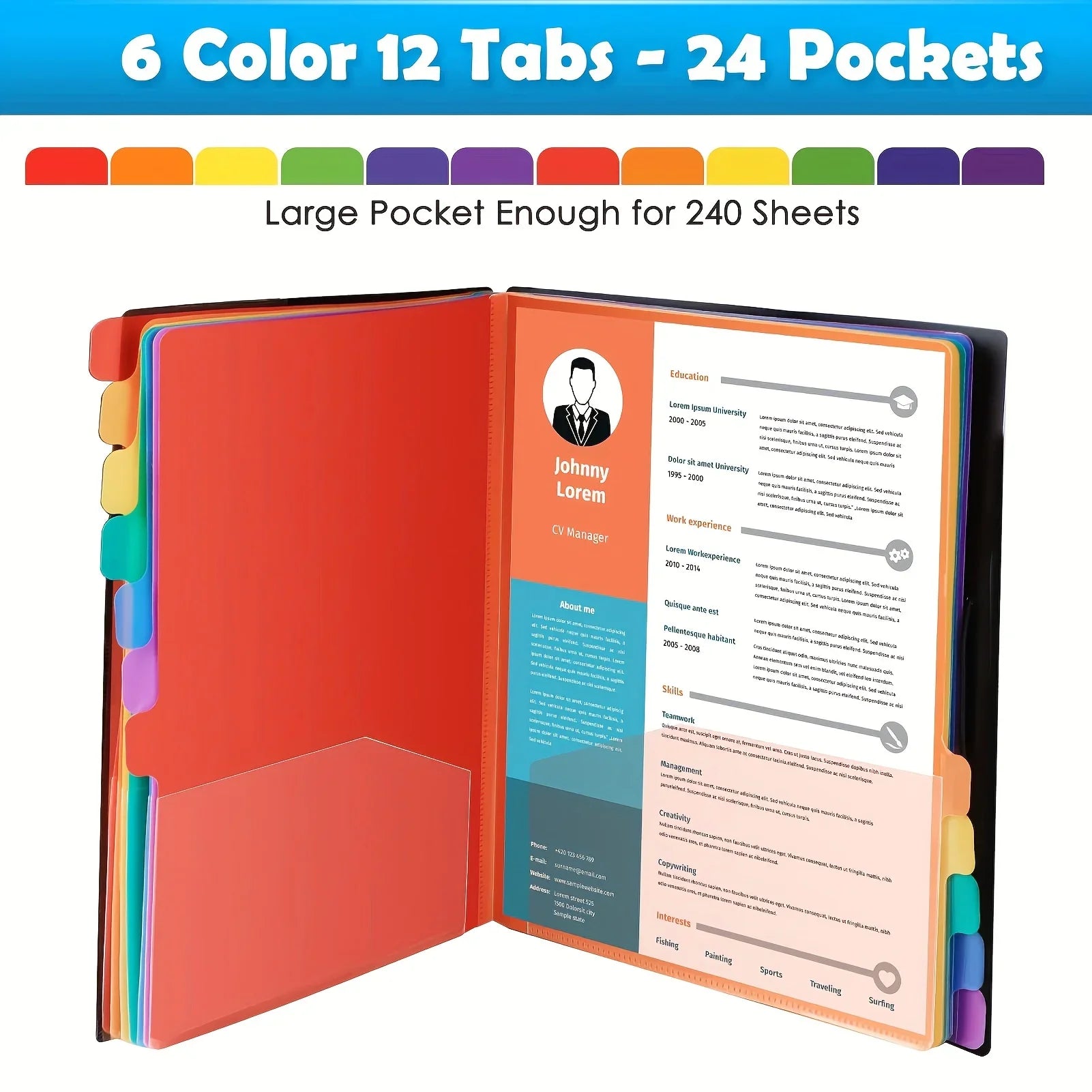 MonthlyFile A4 Colour-Coded Folder with Monthly Dividers – Document Organiser