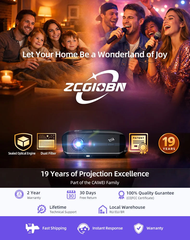 CinemaX A8 Google TV 4K Smart Projector