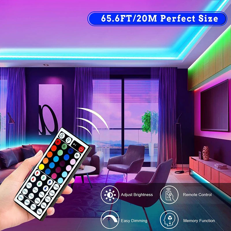 BeatStrip USB RGB LED Strip Lights – 1M to 40M, Music Sync & App Control
