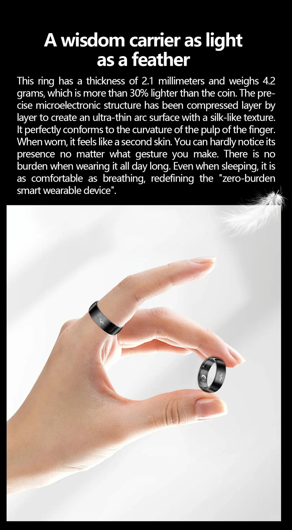 NOYAFA Smart Ring – Heart Rate, Blood Oxygen & Multi-Sport Health Monitor