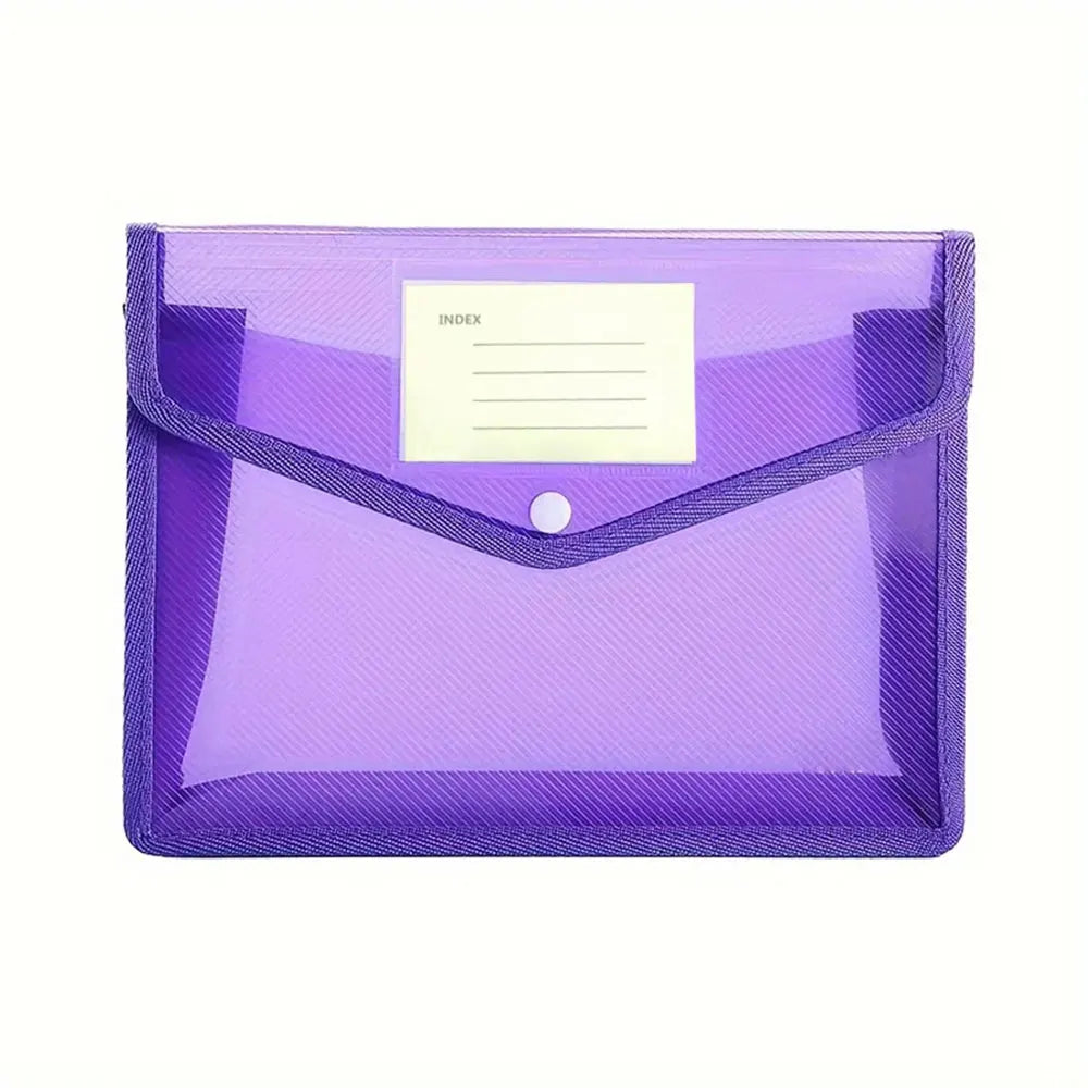 A4 file storage bags & folders, transparent storage and organization bags with labels