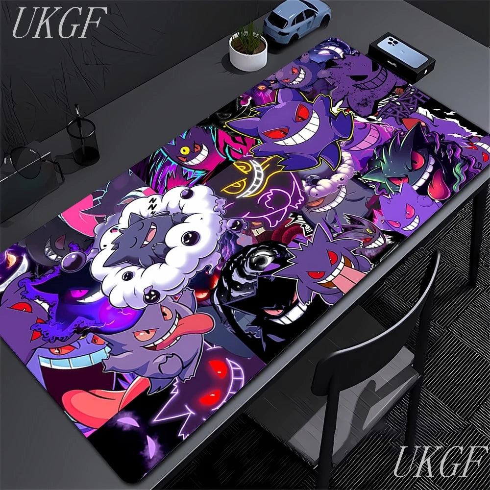 Gengar Anime XL Gaming Desk Mat – Cute Gaming Mouse Pad (XXL Keyboard & Mouse Mat)