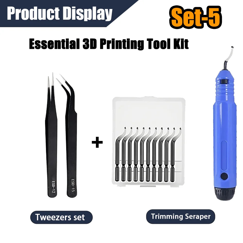 3D Printer Tools Kit – 53-Piece Set for FDM & SLA Printers