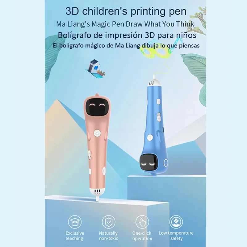 SafePen Low Temperature 3D Pen – 1.75mm PCL Filament for Kids & Beginners