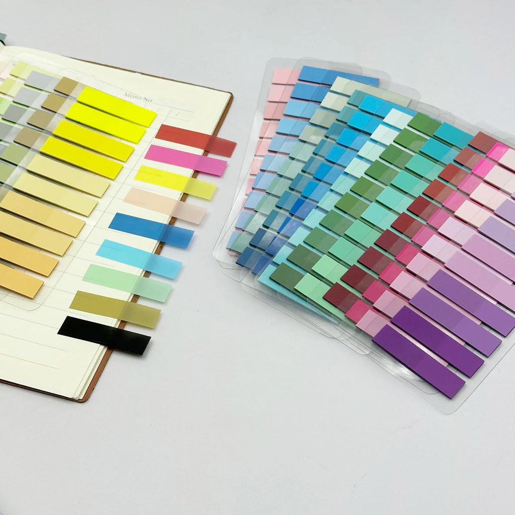 ColorTab 200-Pack Fluorescent Index Tabs & Sticky Flags – Transparent Page Markers