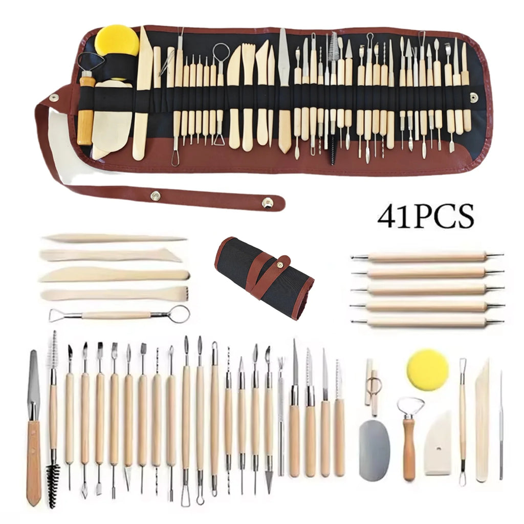 ClayKit Pottery & Clay Sculpting Tools Set – 5 to 61 Pieces with Carry Case