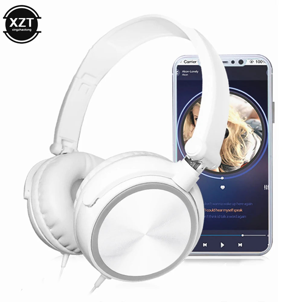 Wired Headphones Over Ear Headsets HD Sound Bass HiFi Sound Music Stereo