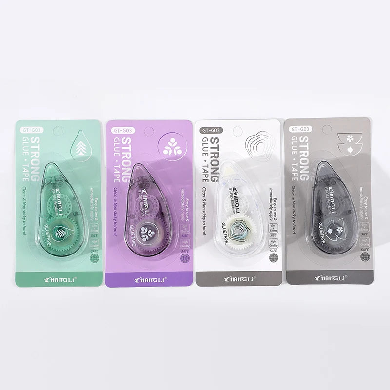 4pieces of portable double-sided transparent tape, suitable for scrapbooks, accounts, office supplies-strong adhesive