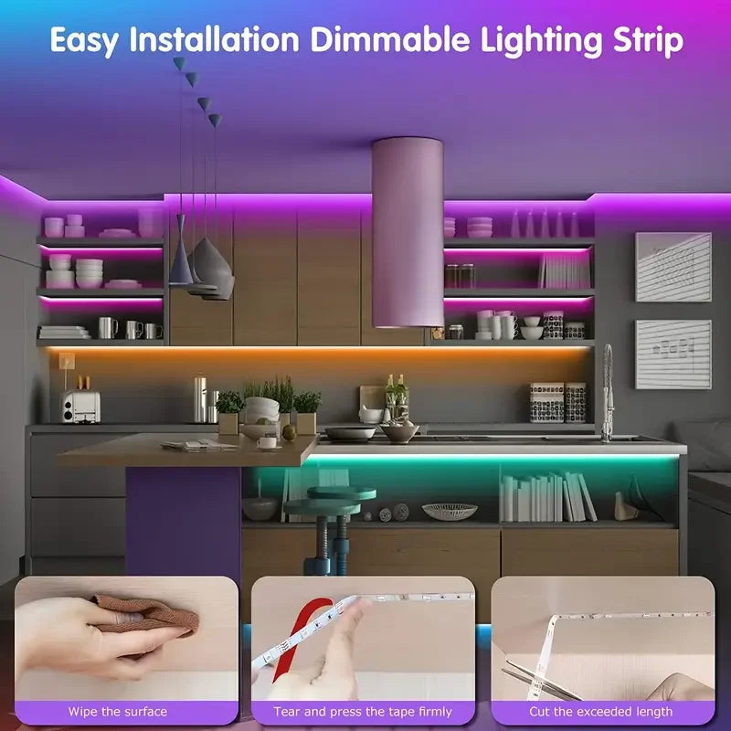 BeatStrip USB RGB LED Strip Lights – 1M to 40M, Music Sync & App Control