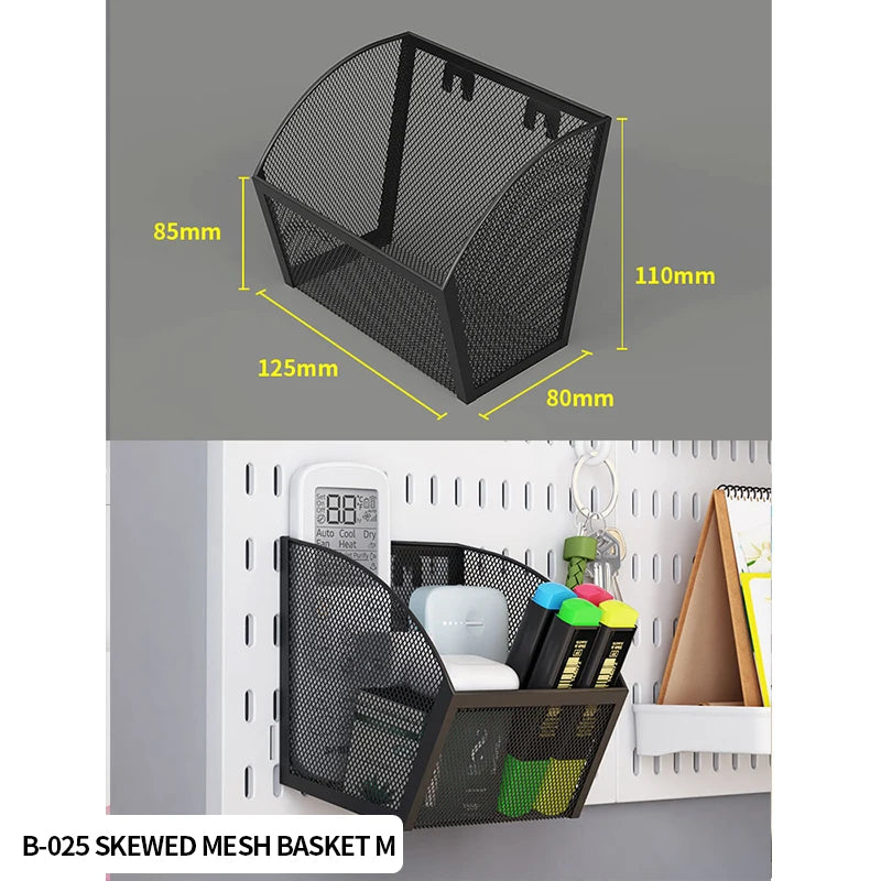 Desktop Standing Pegboard For Home And Office Use. Freely Combinable Accessories For Organizing Stationery.