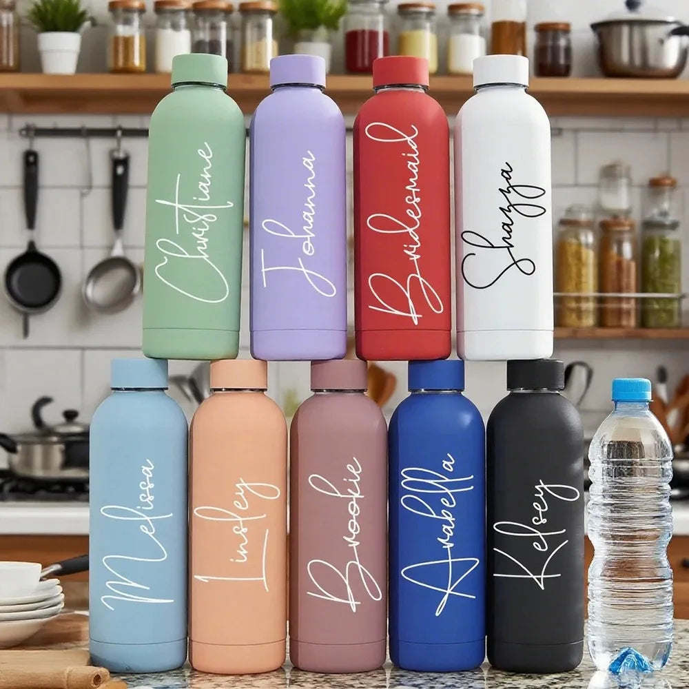 PersonalFlask Custom Engraved Stainless Steel Water Bottle – Insulated Thermos