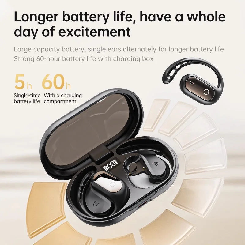 UYUXIO AI Translator Earbuds – 144 Languages Real-Time Translation, OWS Design