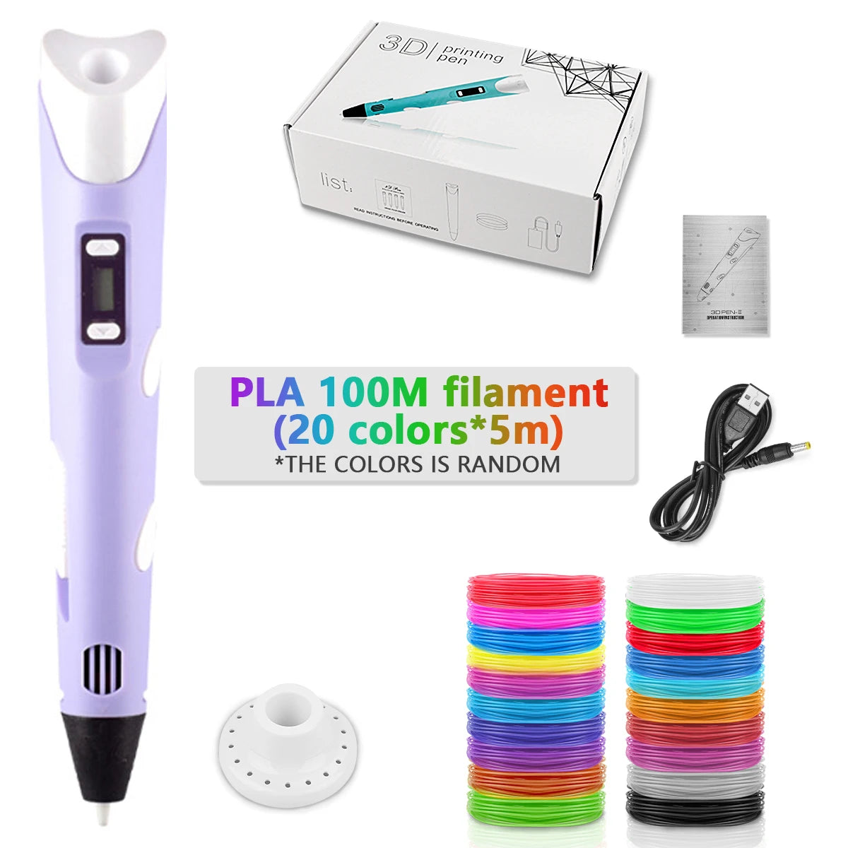 DrawPen 3D Pen for Kids – DIY Drawing Set with PLA Filament, Birthday & Christmas Gift