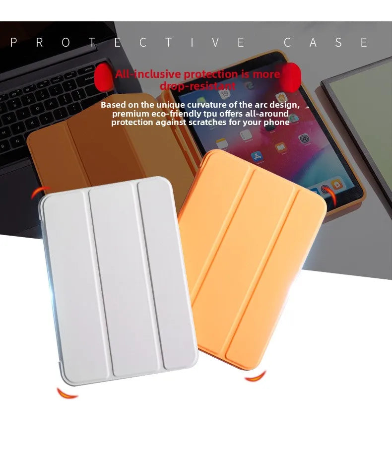 iPad Protective Case – Full-Cover Anti-Drop Silicone Shell with Pen Slot (9.7" & 11")