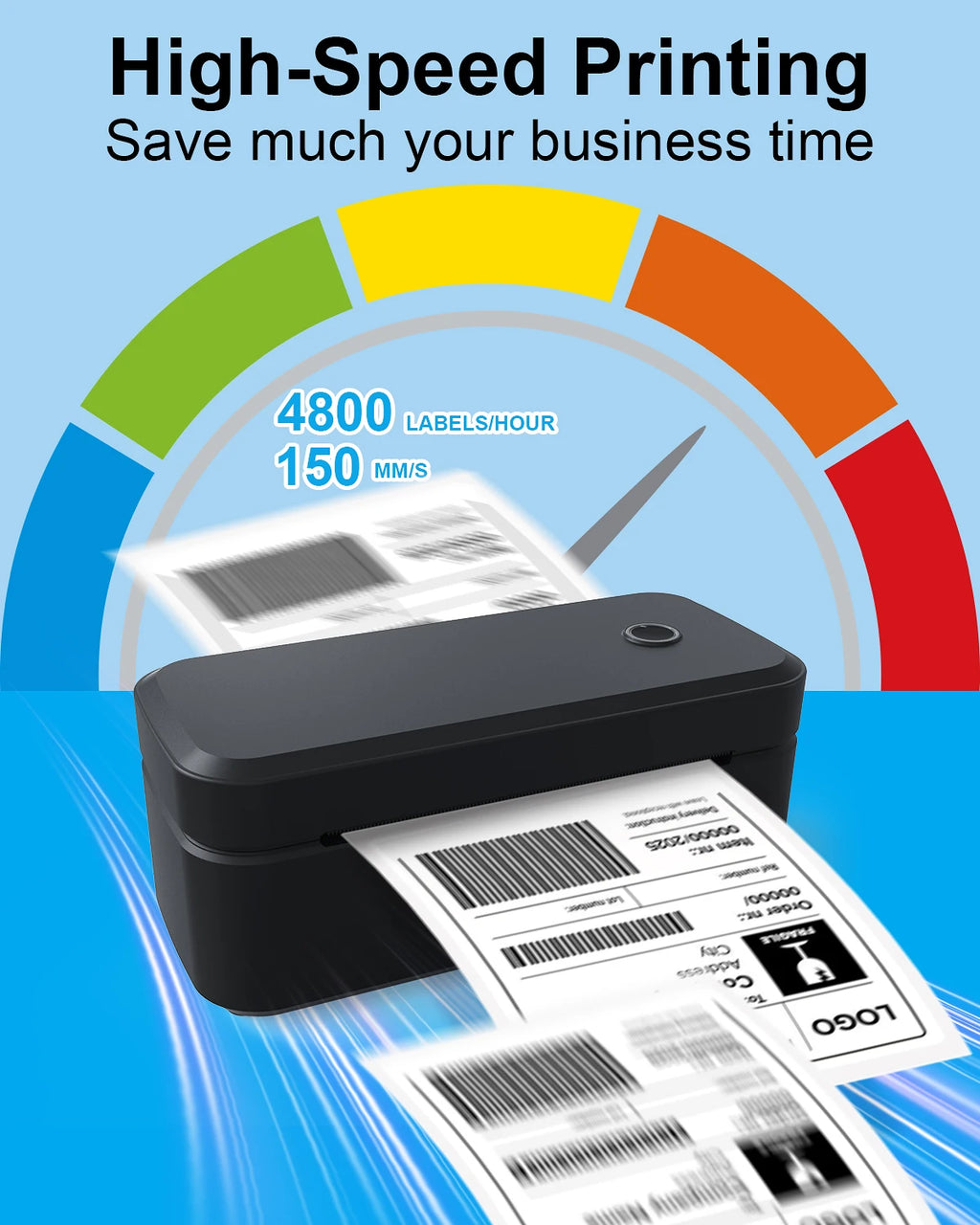 Marklife X4 Portable Bluetooth Thermal Label Printer – Auto-Detect 4x6 Shipping Printer for Small Business