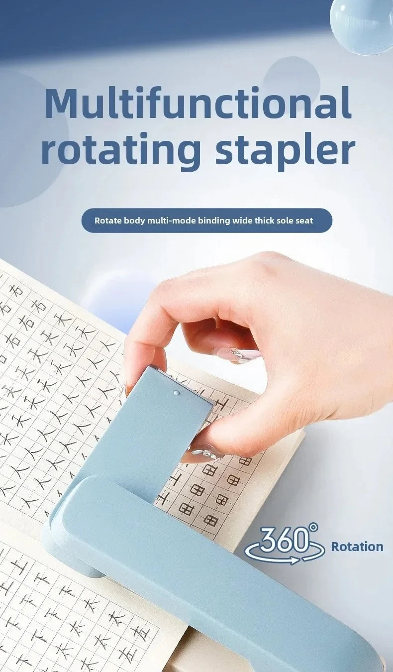 SpinStaple 360° Rotatable Stapler with Built-In Staple Remover