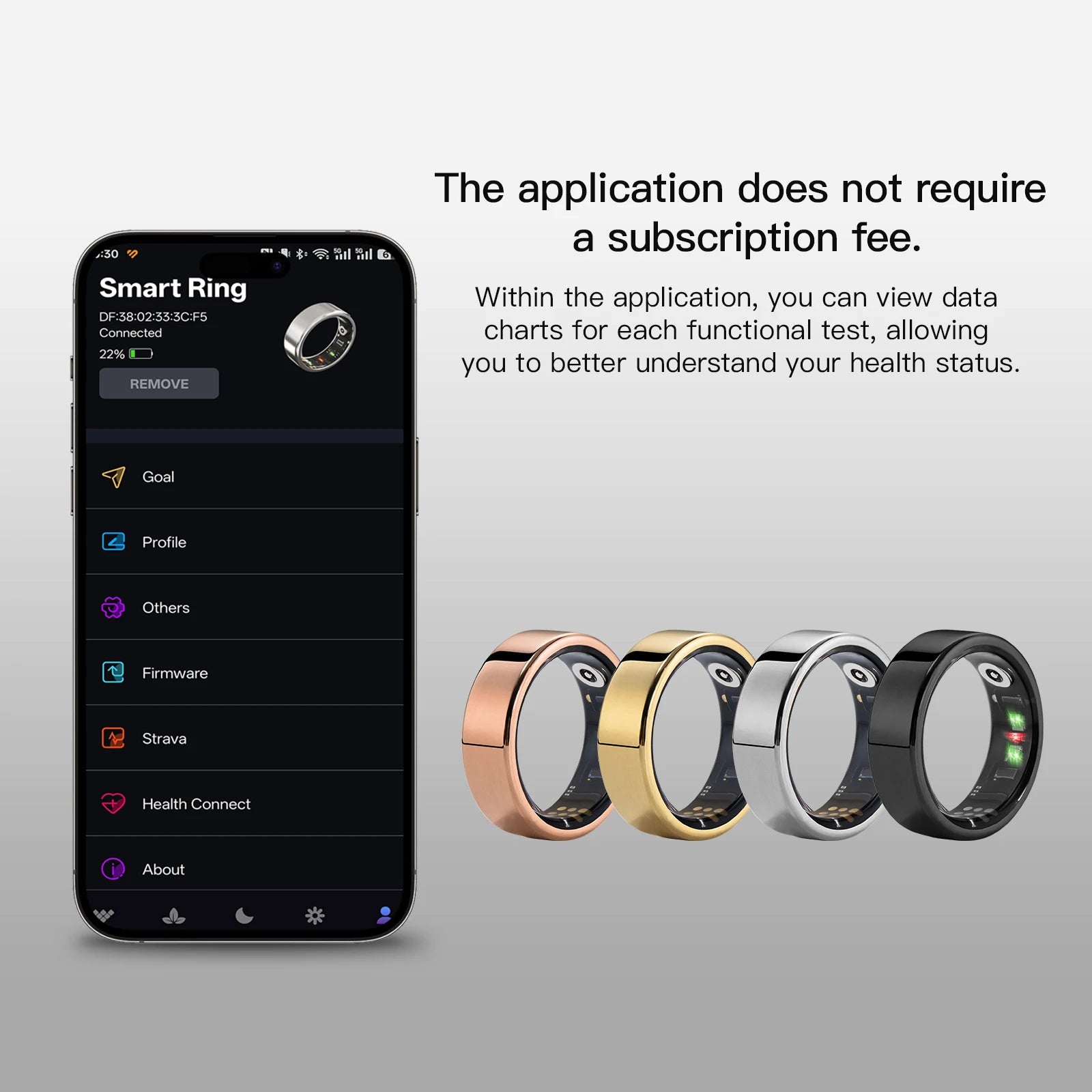 Amovan Nova Smart Ring – GPS, Heart Rate, Blood Oxygen & Sleep Monitor