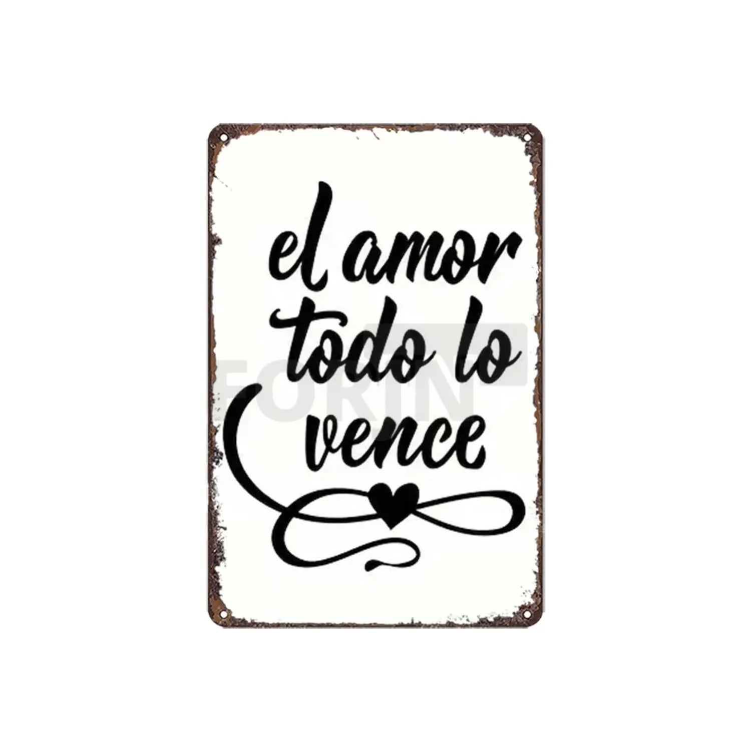 Spanish Inspirational Quote Poster,Spain Wall Art Metal Sign,Black and White Minimalist Painting,Gift for Home Room Office Decor