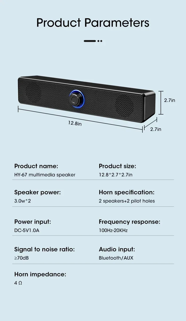 BassEdge Dual Bluetooth Soundbar