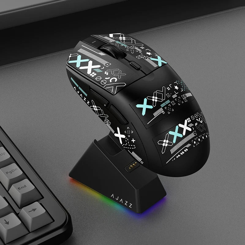 AJAZZ AJ139 V2 Tri-Mode Gaming Mouse – PAW3311, 12000 DPI & Magnetic Charging Base