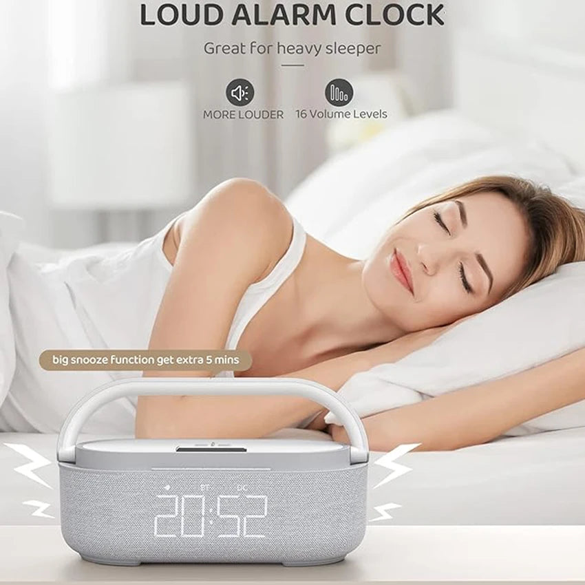 SoundCharge Bluetooth Speaker – Wireless Charger, FM Radio & Dimmable Light