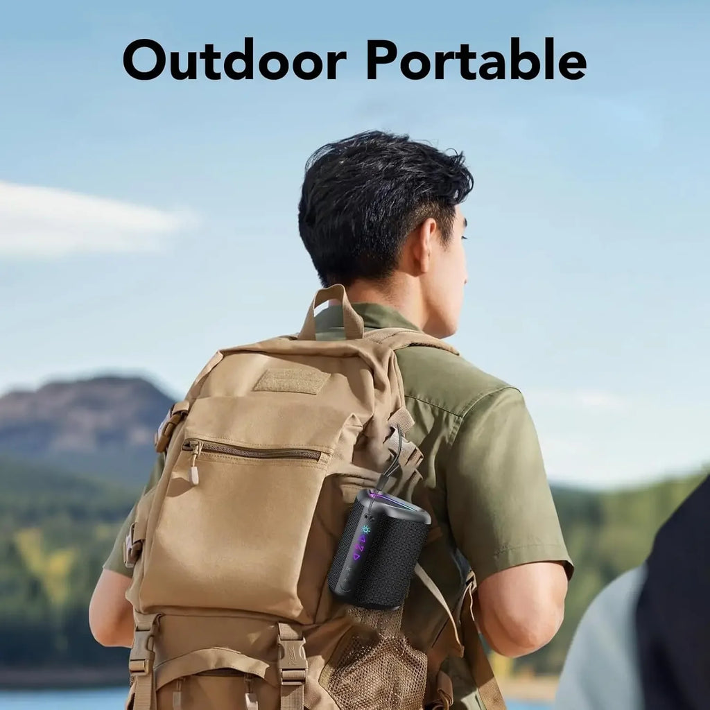 Bluetooth Speaker Wireless Portable Waterproof Speaker with Lights 24-Hour Playtime Bluetooth 5.4 TF Card AUX Playback Speakers
