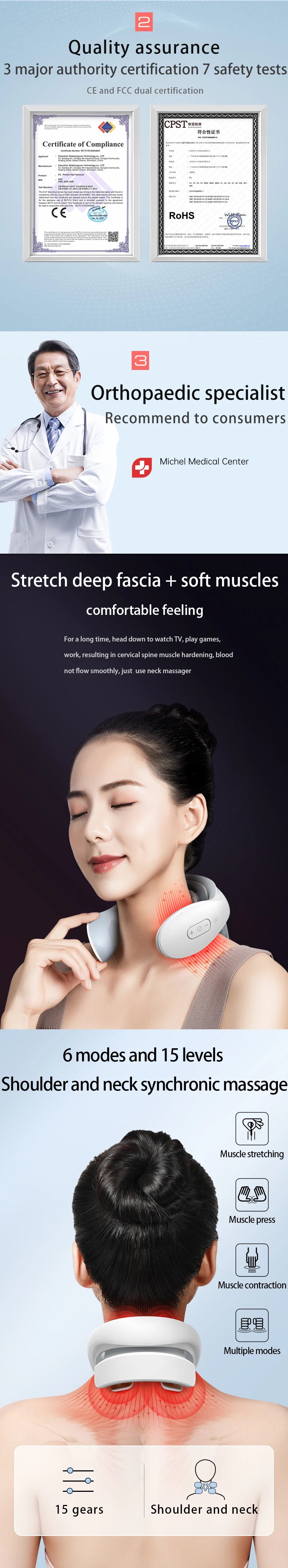 NeckEase Smart Shoulder & Neck Massager – Cervical Vibrator for Pain Relief