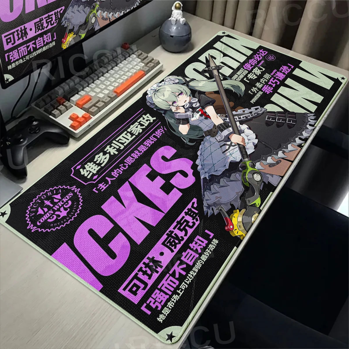 Zenless Zone Zero XXL Gaming Desk Mat – Anime Character Extended Mouse Pad (ZZZ Series)